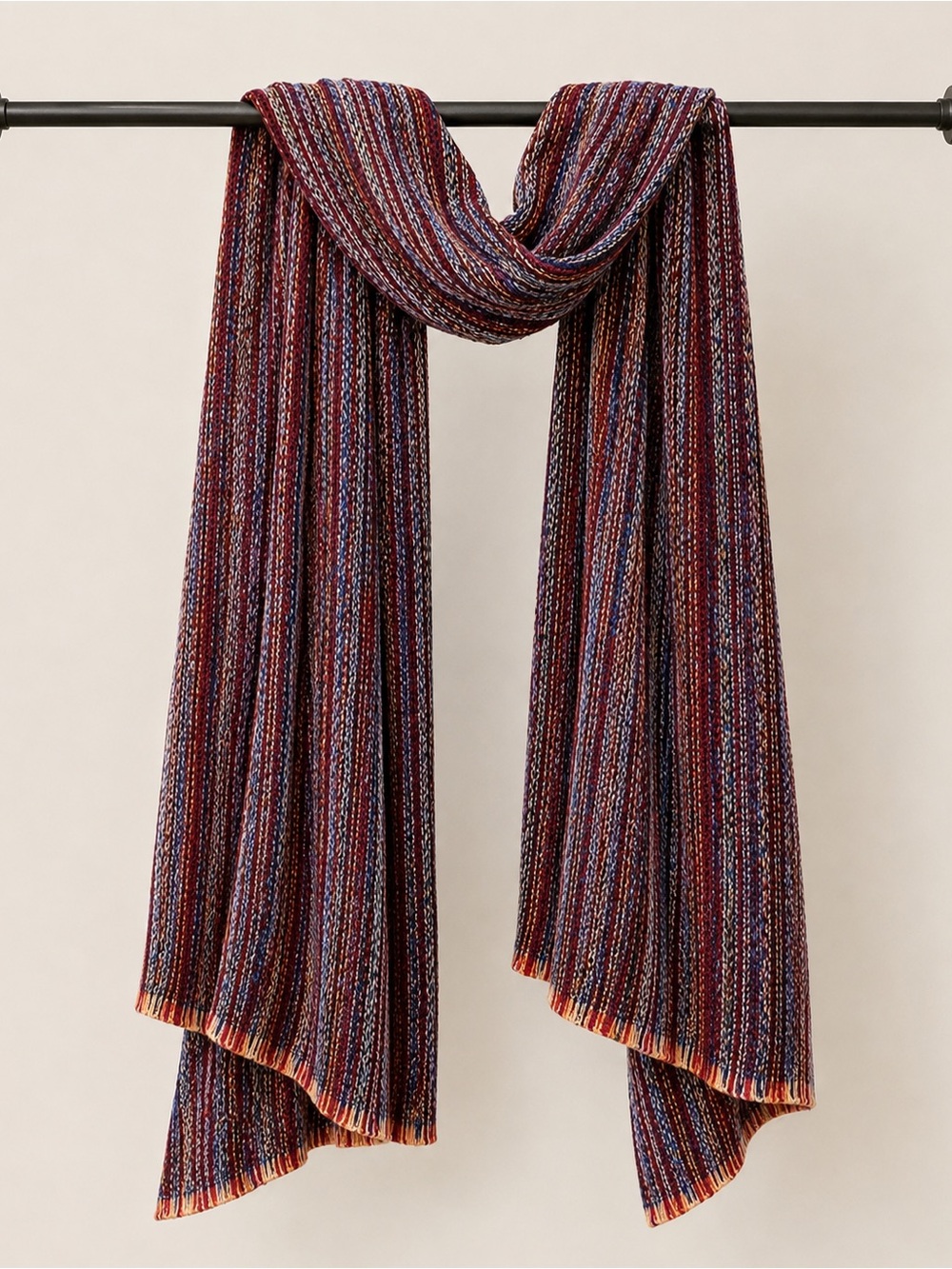 Multi-colored Stripe Oblong Scarf